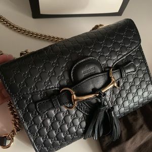 Gucci Emily Guccissima Mini Black Crossbody